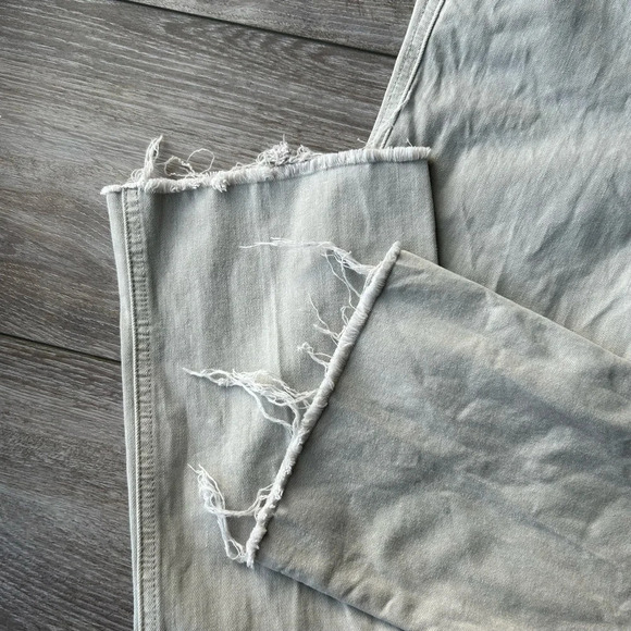 Joe’s High Rise Raw Hem Cropped Jeans  in Grey - Picture 4 of 12